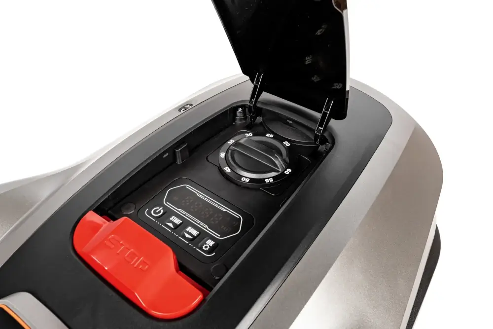 Regulacja wysokości koszenia 20–60 mm w Sunseeker X3 PLUS RTK i szerokość koszenia 20 cm